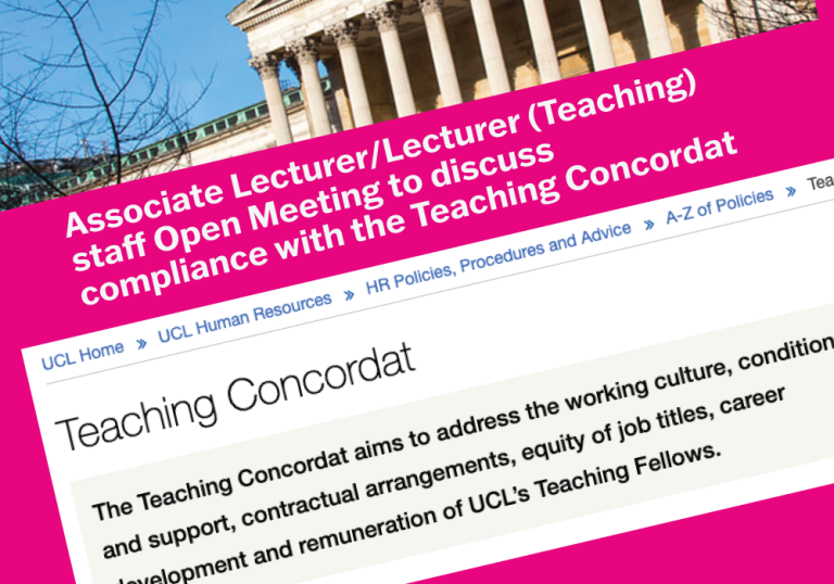 FAO: All Associate Lecturer/Lecturer (Teaching) staff Open Meeting to discuss compliance with the Teaching Concordat
